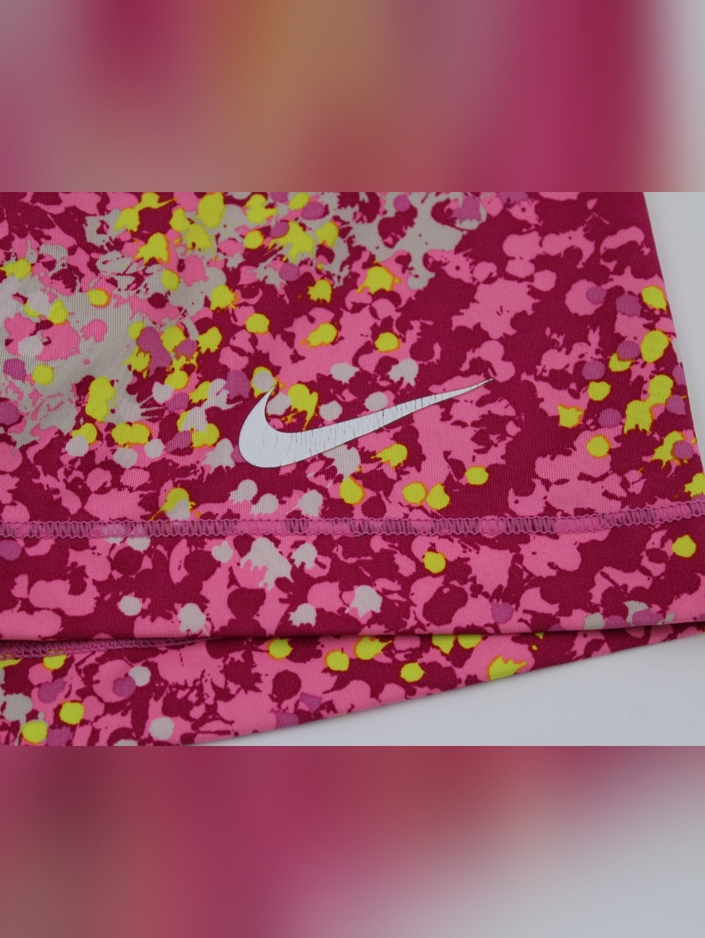 Women’s Nike Pro Pink Printed Biker Shorts Size M - Picture 4 of 4
